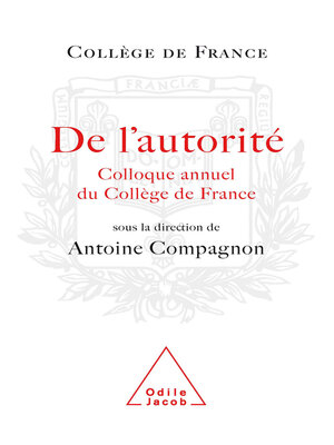 cover image of De l'autorité
